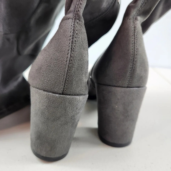 MARC FISHER Grey Gray LOCKET SUEDE OVER THE KNEE BOOT Size 7 1/2 M - Picture 8 of 14